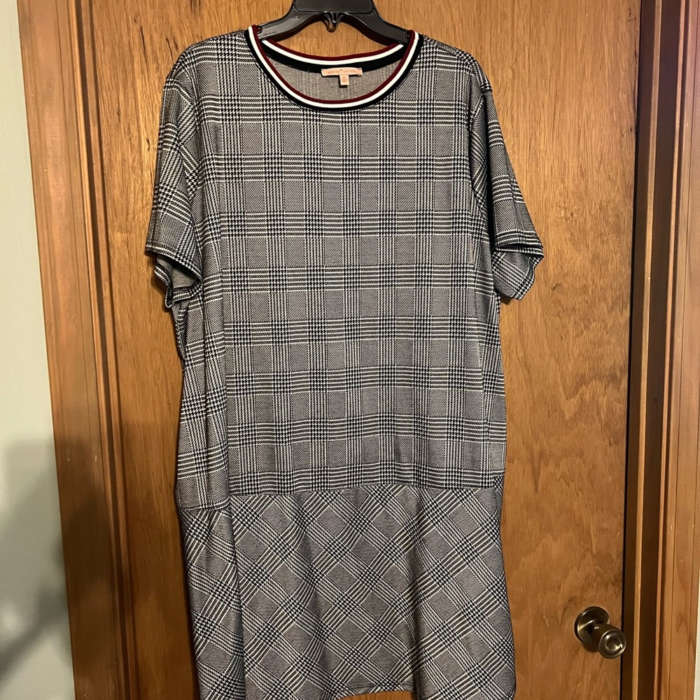 Plaid Black and White Dress